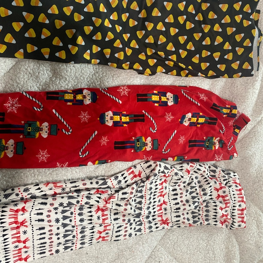 Festive leggings 3 set Lounge Pants - Black, Yellow, White